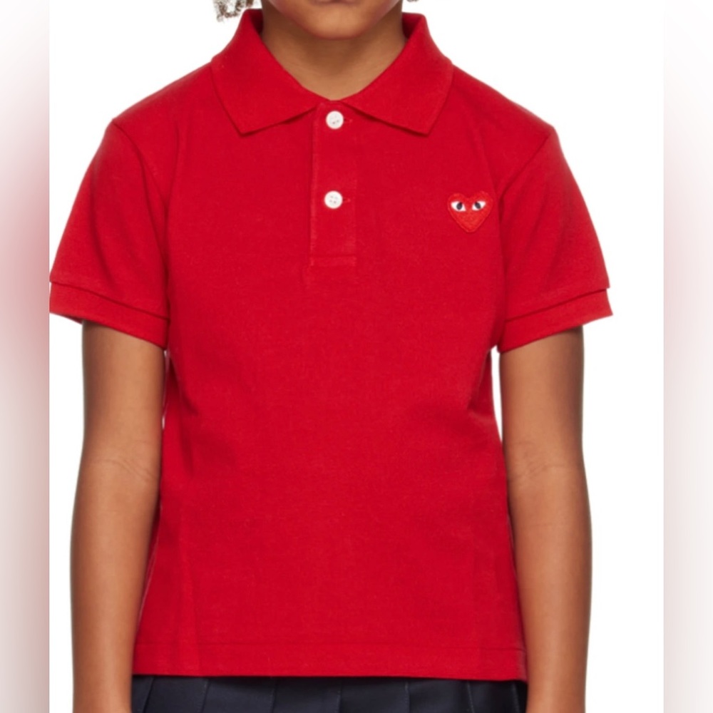 COMME DES GARCONS
Kid's Heart Graphic Polo Shirt